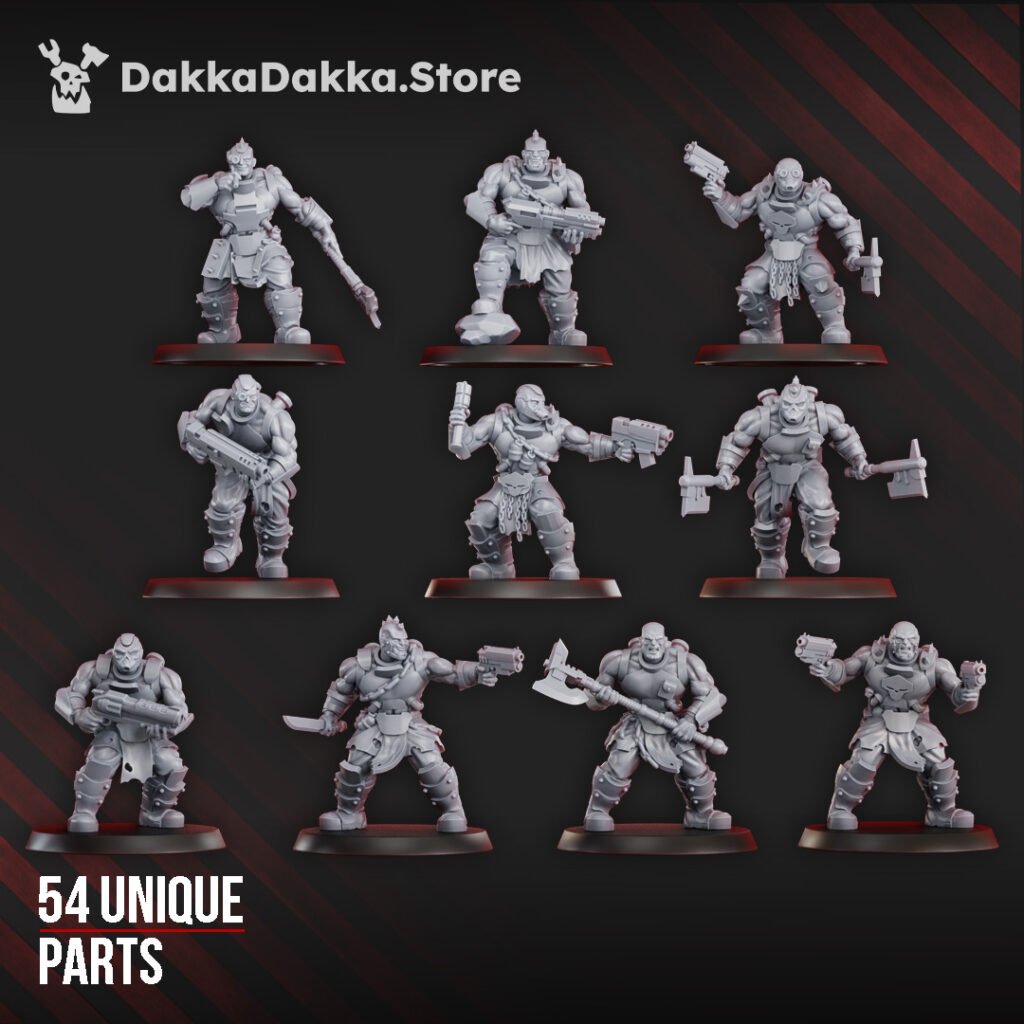 Inquisition Imperial Colossus Squad, proxy miniature, 28mm heroic scale unpainted resin, view 2
