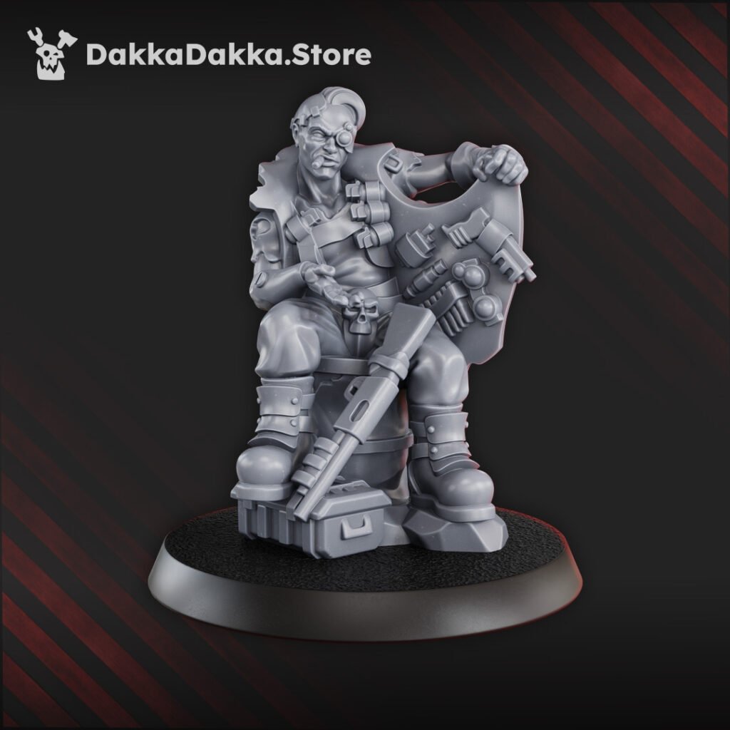 Inquisition Rock Head Gangs Roght Le Chef And Spivier, proxy miniature, heads, 28mm heroic scale unpainted resin, view 5