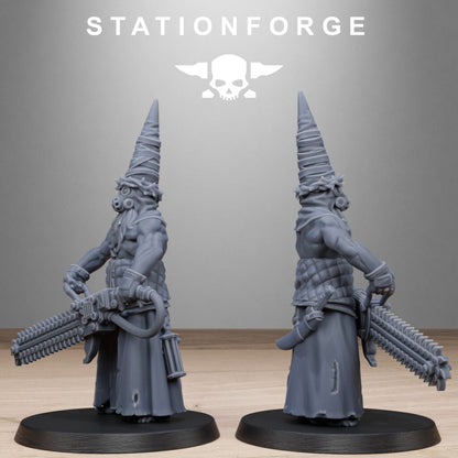 Inquisition Firers, proxy miniature, 28mm heroic scale unpainted resin, view 2