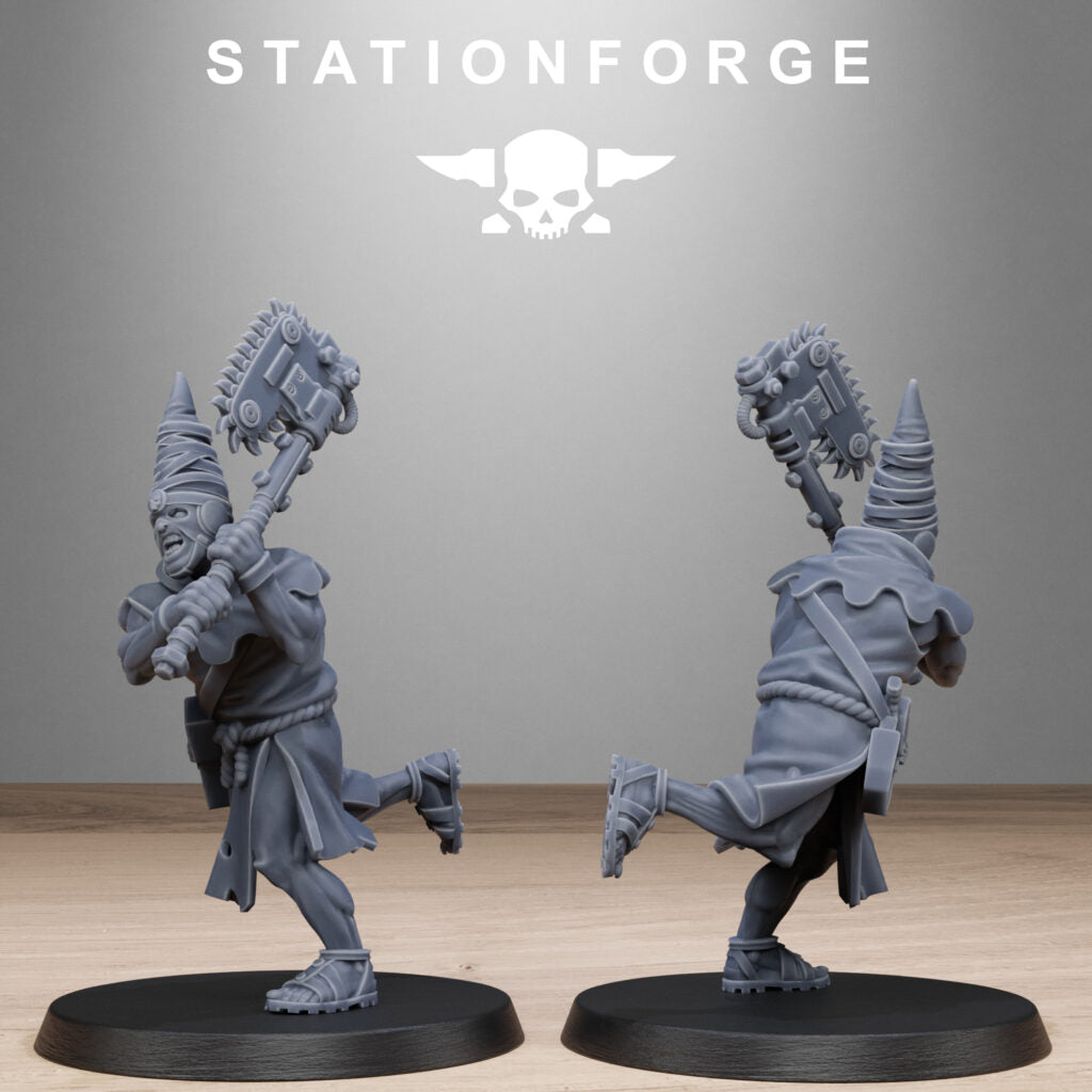 Inquisition Firers, proxy miniature, 28mm heroic scale unpainted resin, view 5