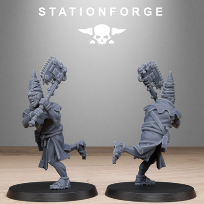 Inquisition Firers, proxy miniature, 28mm heroic scale unpainted resin, view 5