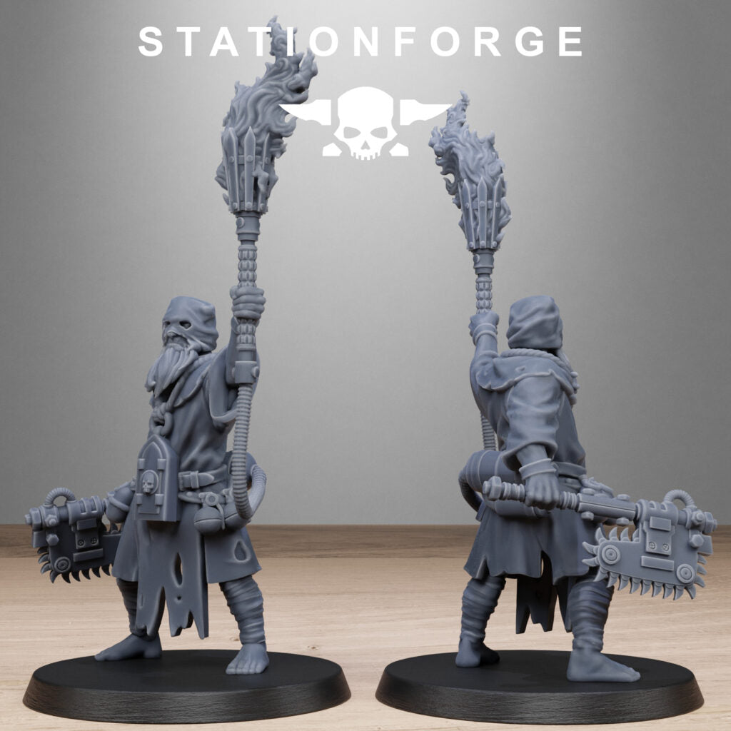 Inquisition Firers, proxy miniature, 28mm heroic scale unpainted resin, view 6