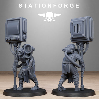 Inquisition Scrap Operatives, proxy miniature, 28mm heroic scale unpainted resin, view 2