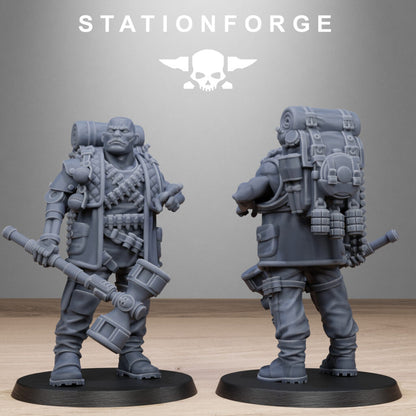 Inquisition Scrap Operatives, proxy miniature, 28mm heroic scale unpainted resin, view 4