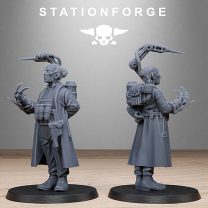 Inquisition Scrap Operatives, proxy miniature, 28mm heroic scale unpainted resin, view 5
