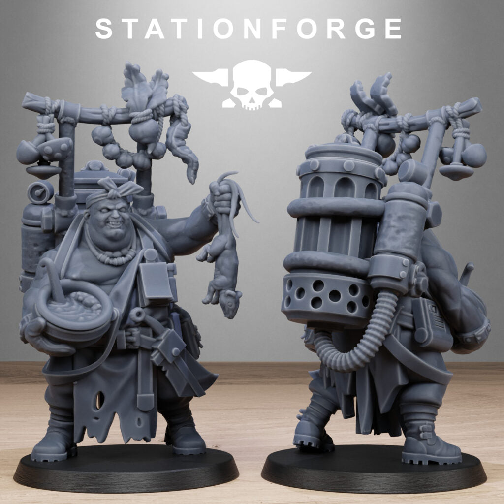 Inquisition Scrap Operatives, proxy miniature, 28mm heroic scale unpainted resin, view 7