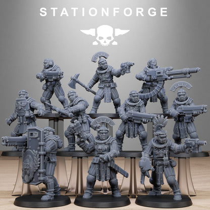 Inquisition Voidliners, proxy miniature, 28mm heroic scale unpainted resin