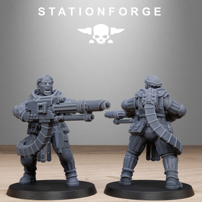 Inquisition Voidliners, proxy miniature, 28mm heroic scale unpainted resin, view 5