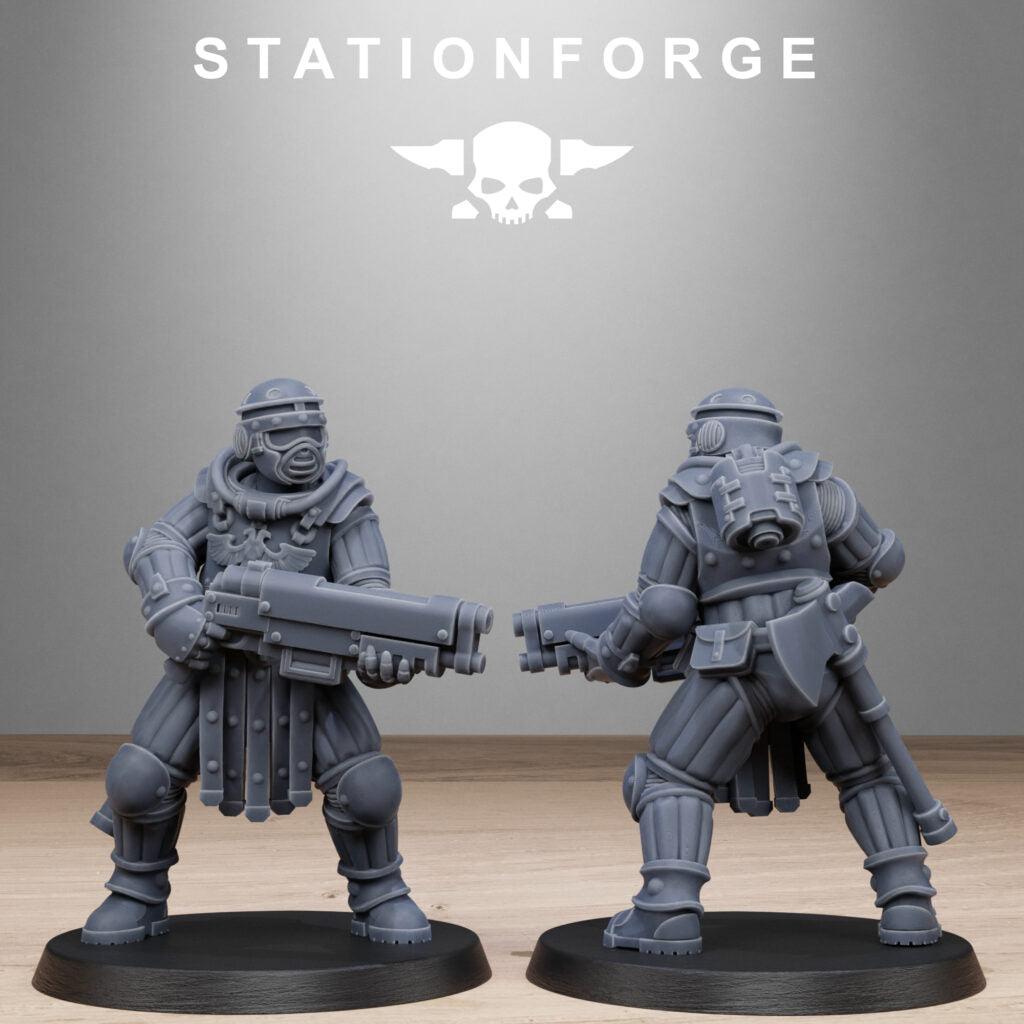 Inquisition Voidliners, proxy miniature, 28mm heroic scale unpainted resin, view 8