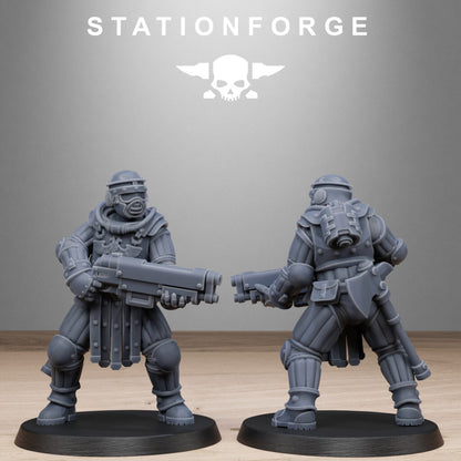 Inquisition Voidliners, proxy miniature, 28mm heroic scale unpainted resin, view 8