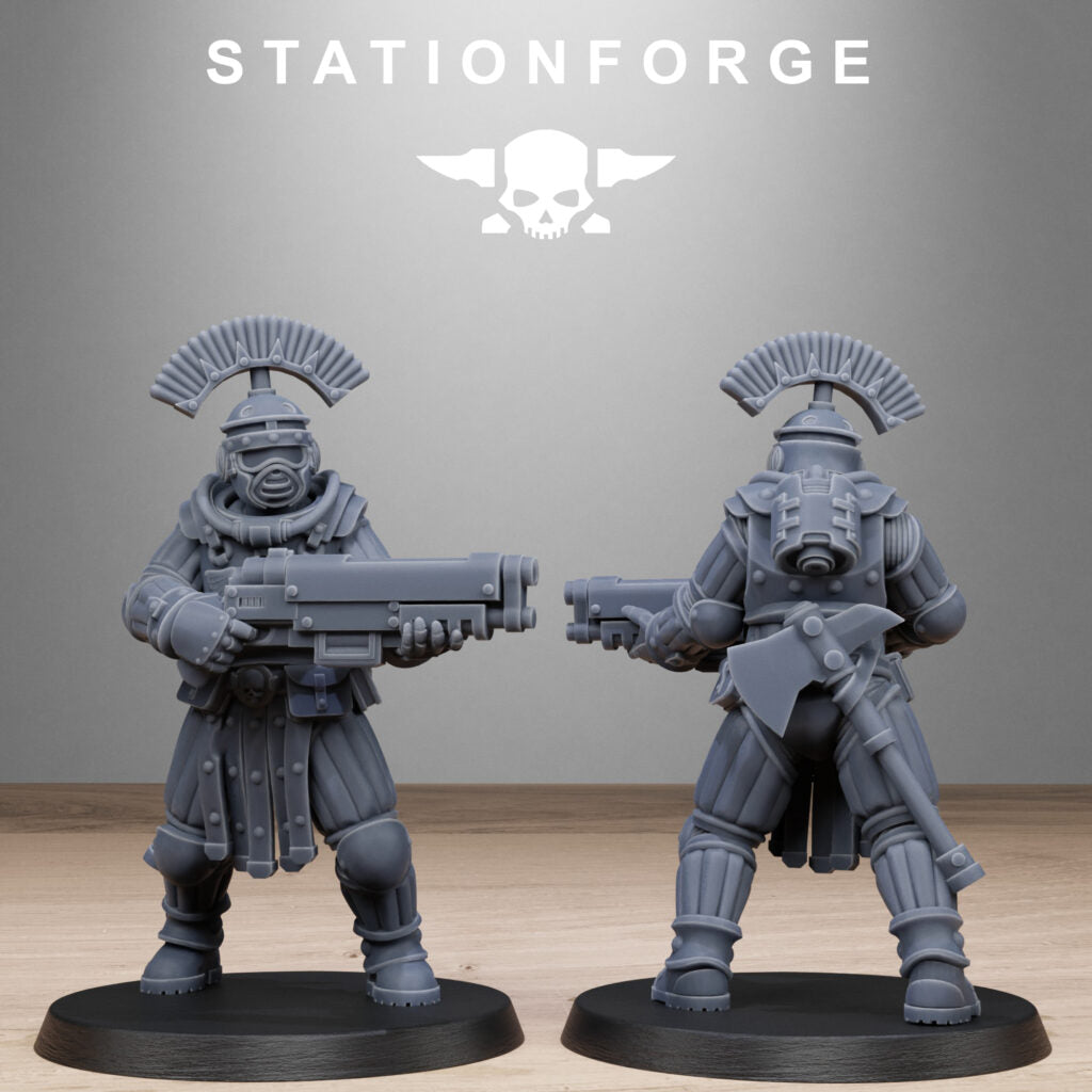 Inquisition Voidliners, proxy miniature, 28mm heroic scale unpainted resin, view 9