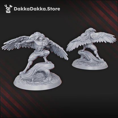 Plague Knights Birdfused Wings Squad, proxy miniature, 28mm heroic scale unpainted resin, view 5