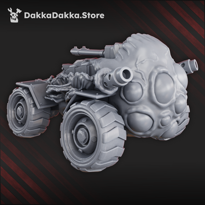 Plague Knights Contaminated Attack Buggy, proxy miniature, vehicle, 28mm heroic scale unpainted resin, view 5