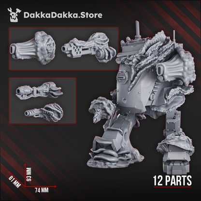 Plague Knights Contaminated Breacher Suit, proxy miniature, 28mm heroic scale unpainted resin, view 4