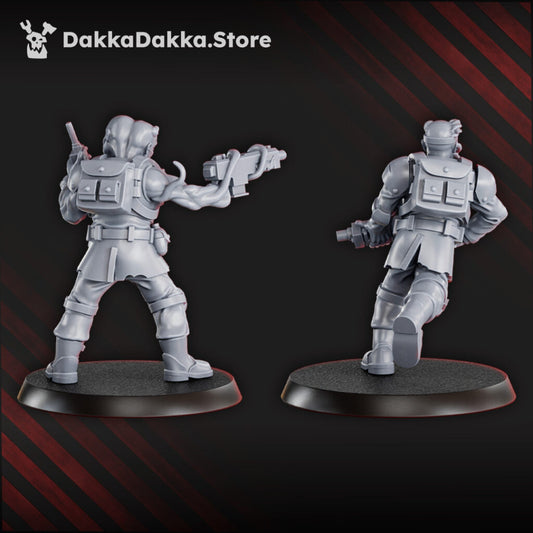 Plague Knights Diseased Guardians, proxy miniature, 28mm heroic scale unpainted resin, view 2