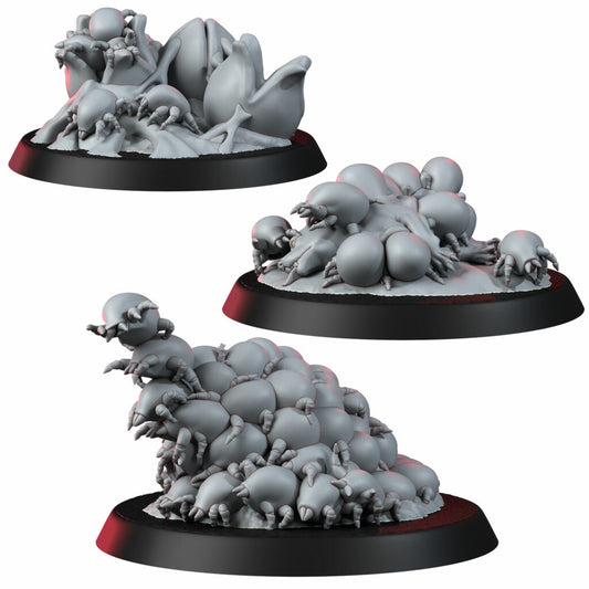 Plague Knights Fungiticks Swarm, proxy miniature, 28mm heroic scale unpainted resin