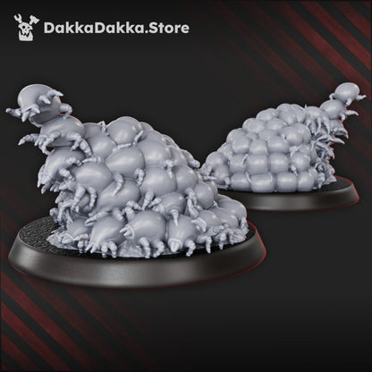 Plague Knights Fungiticks Swarm, proxy miniature, 28mm heroic scale unpainted resin, view 4
