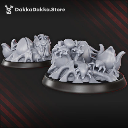 Plague Knights Fungiticks Swarm, proxy miniature, 28mm heroic scale unpainted resin, view 5