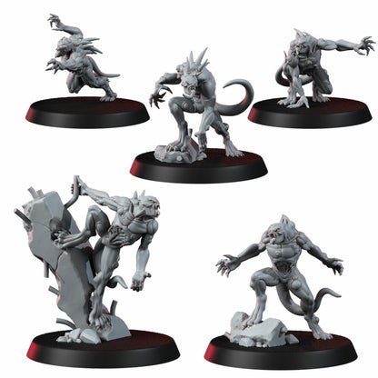 Plague Knights Sporemorphs Squad, proxy miniature, 28mm heroic scale unpainted resin