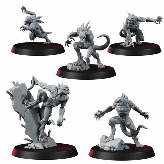 Plague Knights Sporemorphs Squad, proxy miniature, 28mm heroic scale unpainted resin