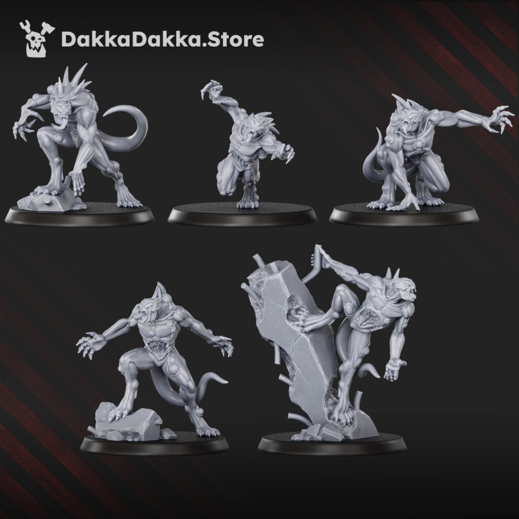 Plague Knights Sporemorphs Squad, proxy miniature, 28mm heroic scale unpainted resin, view 3