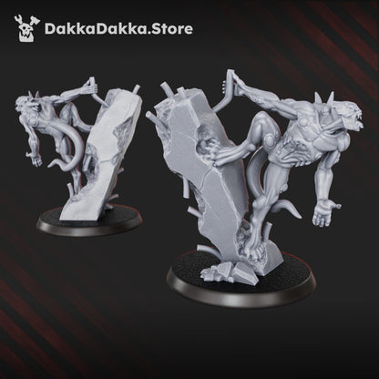 Plague Knights Sporemorphs Squad, proxy miniature, 28mm heroic scale unpainted resin, view 6