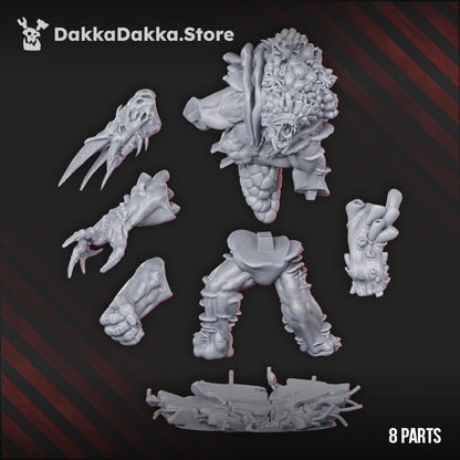 Plague Knights Sporous Giant, proxy miniature, 28mm heroic scale unpainted resin, view 4