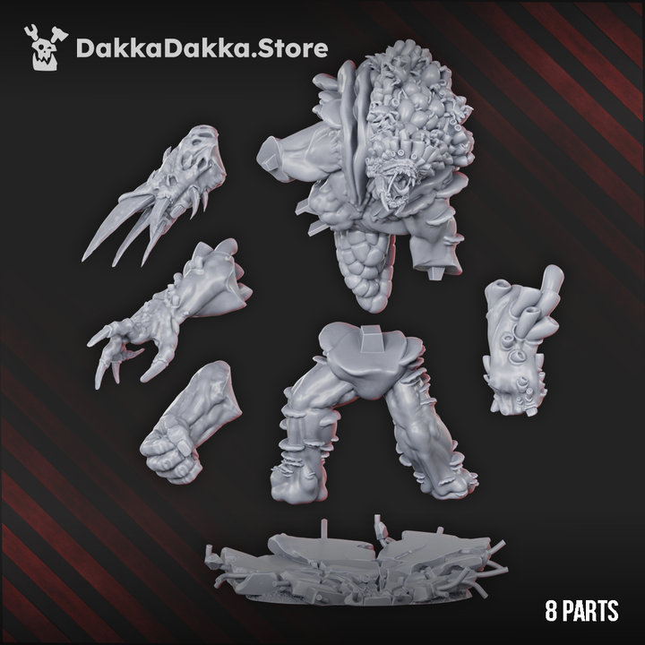 Plague Knights Sporous Giant, proxy miniature, 28mm heroic scale unpainted resin, view 8