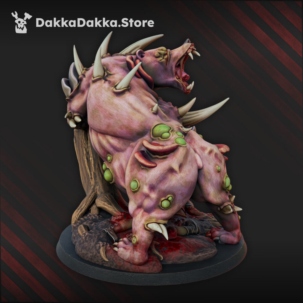 Plague Knights The Sporefused Ursus, proxy miniature, 28mm heroic scale unpainted resin, view 2