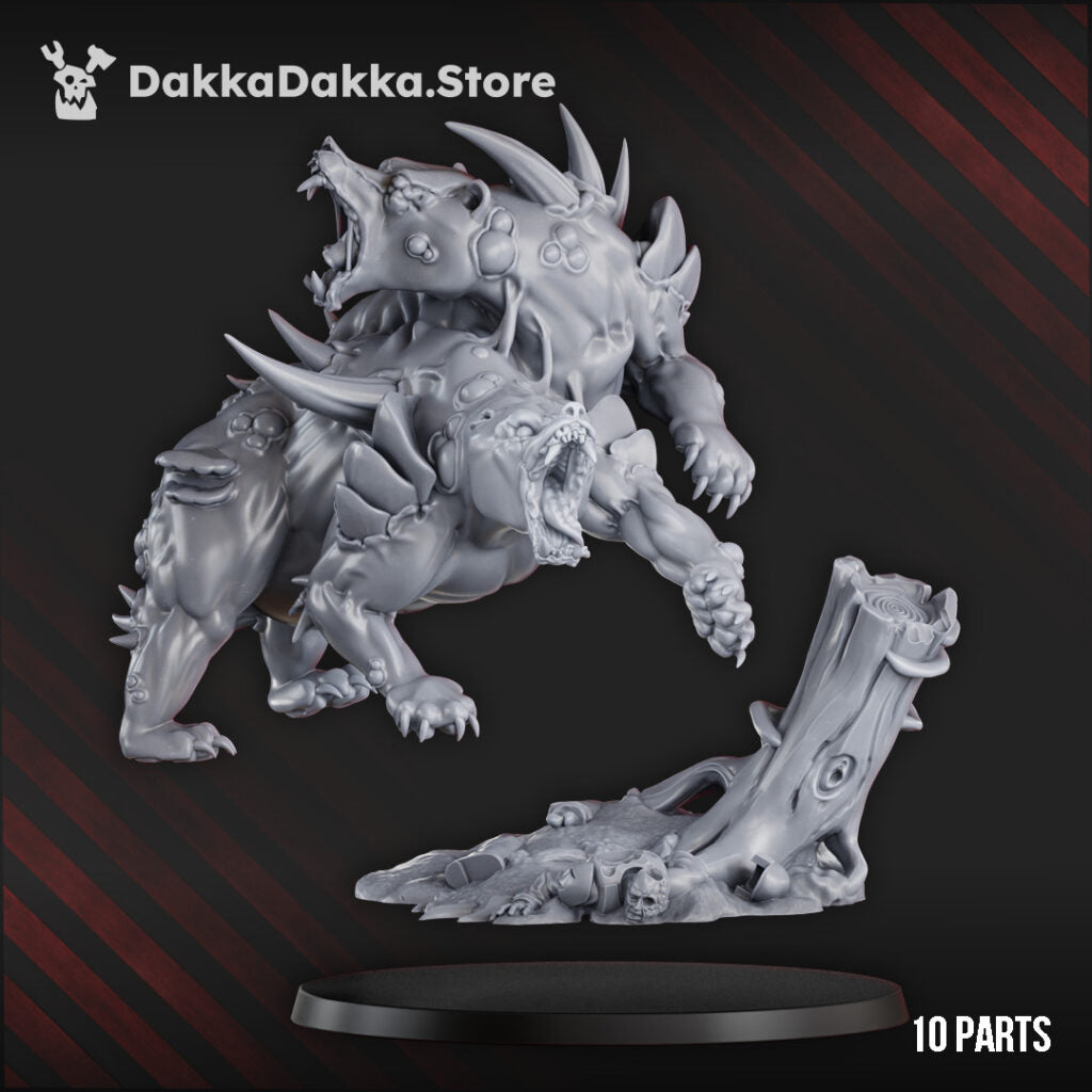 Plague Knights The Sporefused Ursus, proxy miniature, 28mm heroic scale unpainted resin, view 4