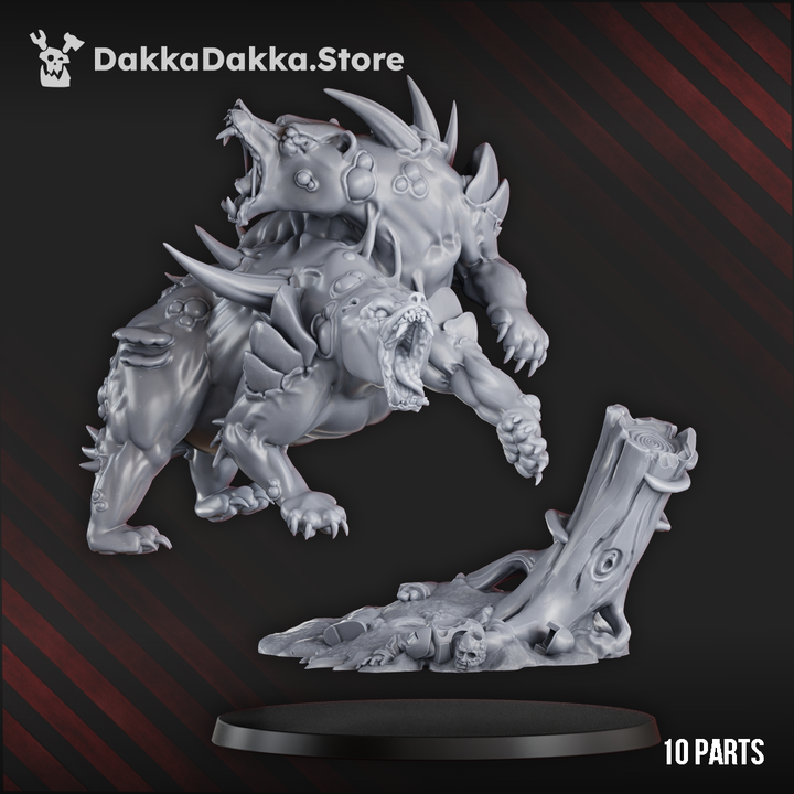 Plague Knights The Sporefused Ursus, proxy miniature, 28mm heroic scale unpainted resin, view 8