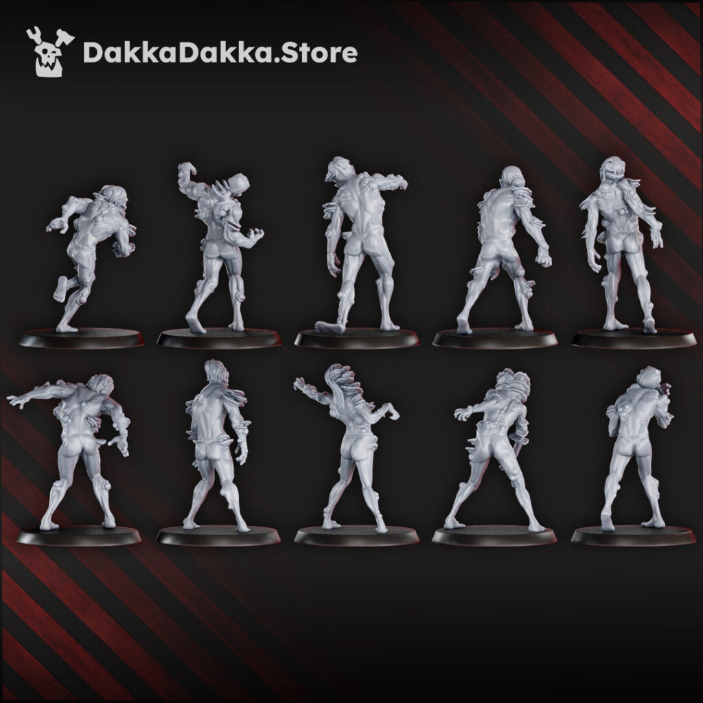 Plague Knights Walking Mass, proxy miniature, 28mm heroic scale unpainted resin, view 2