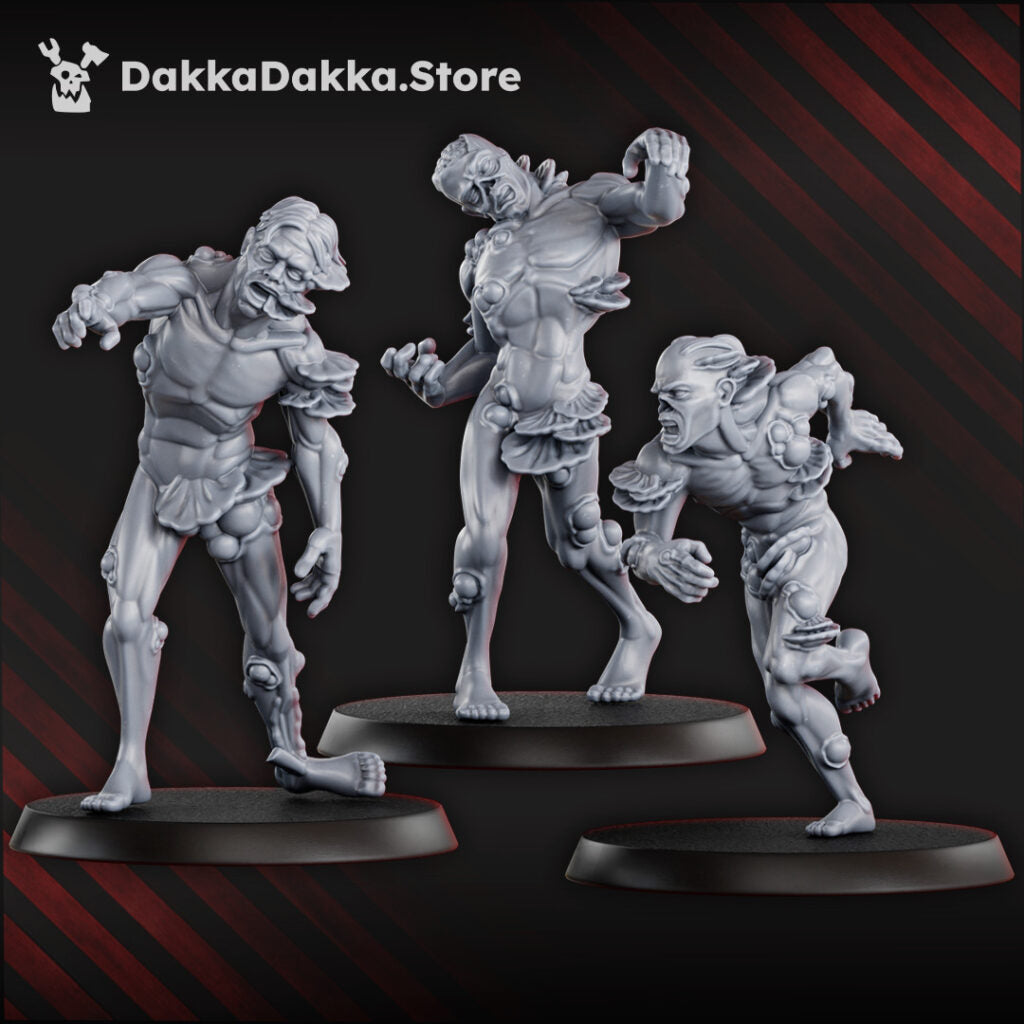 Plague Knights Walking Mass, proxy miniature, 28mm heroic scale unpainted resin, view 3