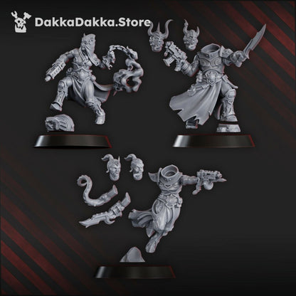 Dark Space Knights Kink Castle Executants V1, proxy miniature, 28mm heroic scale unpainted resin, view 4