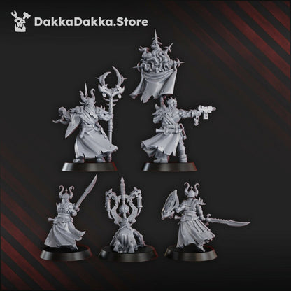 Dark Space Knights Kink Castle Executants V2, proxy miniature, 28mm heroic scale unpainted resin, view 3