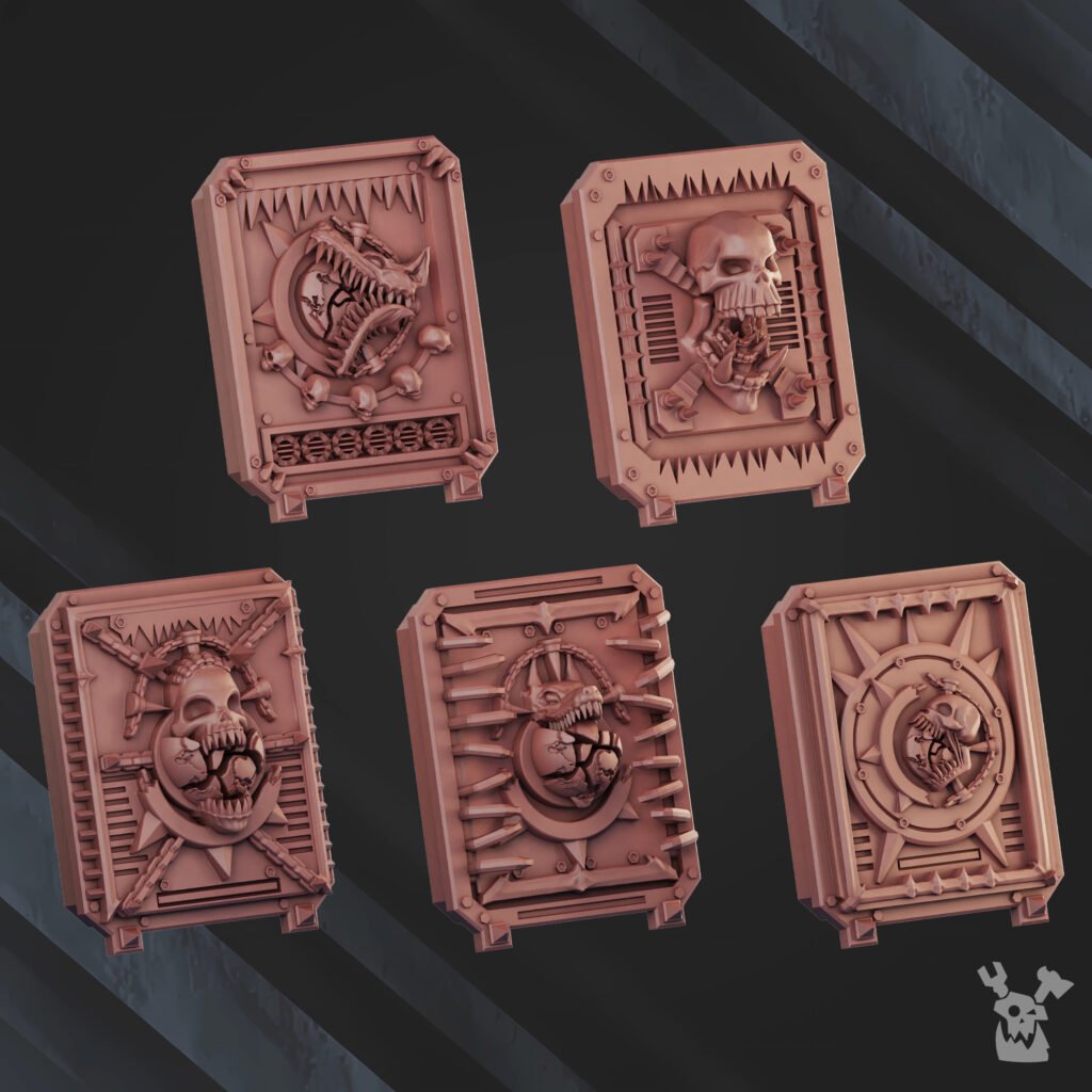 Bloodthirsty Knights Apc Doors V1 (10 Units), resin conversion bits, squad, 28mm heroic scale unpainted resin