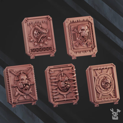 Bloodthirsty Knights Apc Doors V1 (10 Units), resin conversion bits, squad, 28mm heroic scale unpainted resin