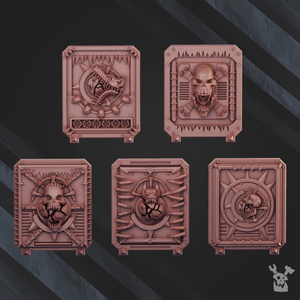 Bloodthirsty Knights Apc Doors V1 (10 Units), resin conversion bits, squad, 28mm heroic scale unpainted resin, view 2