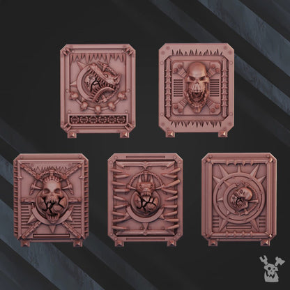Bloodthirsty Knights Apc Doors V1 (10 Units), resin conversion bits, squad, 28mm heroic scale unpainted resin, view 2