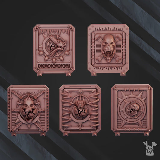 Bloodthirsty Knights Apc Doors V1 (10 Units), resin conversion bits, squad, 28mm heroic scale unpainted resin, view 2