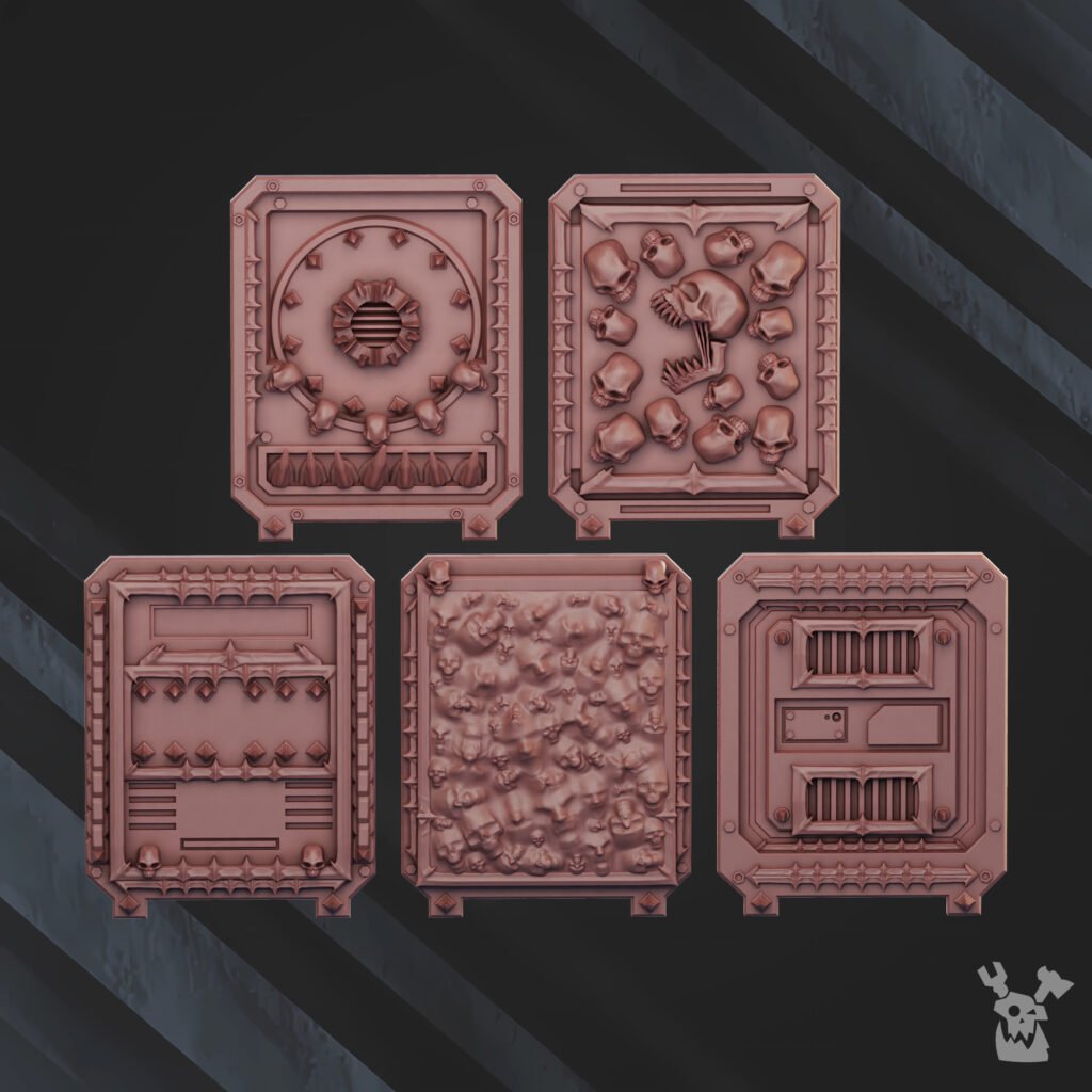 Bloodthirsty Knights Apc Doors V2 (10 Units), resin conversion bits, squad, 28mm heroic scale unpainted resin, view 2
