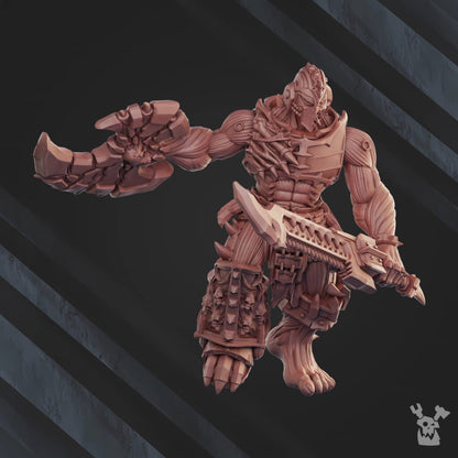 Bloodthirsty Knights Cursed Bone Shredders Squad, proxy miniature, 28mm heroic scale unpainted resin, view 4