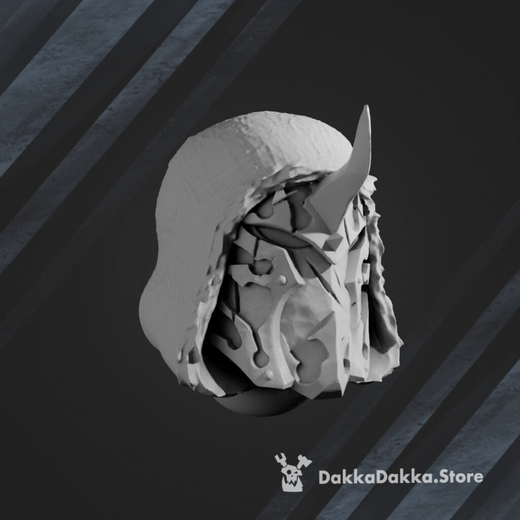 Bloodthirsty Knights Cw Helmets Knights Of The Dark Side, resin conversion bits, bits, 28mm heroic scale unpainted, view 4