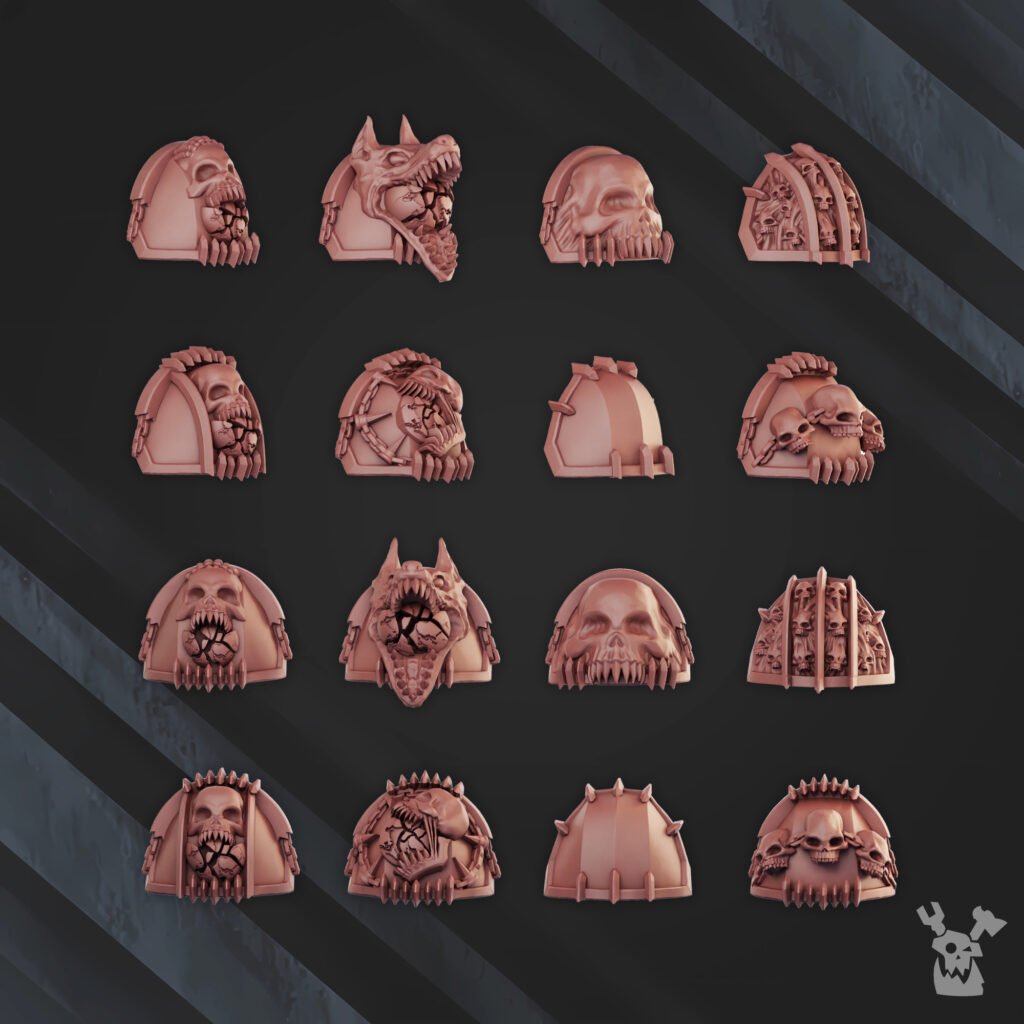 Bloodthirsty Knights Kill Obsessed Squad, proxy miniature, 28mm heroic scale unpainted resin, view 6