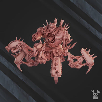 Bloodthirsty Knights Walking Amputation Machine, proxy miniature, 28mm heroic scale unpainted resin, view 2