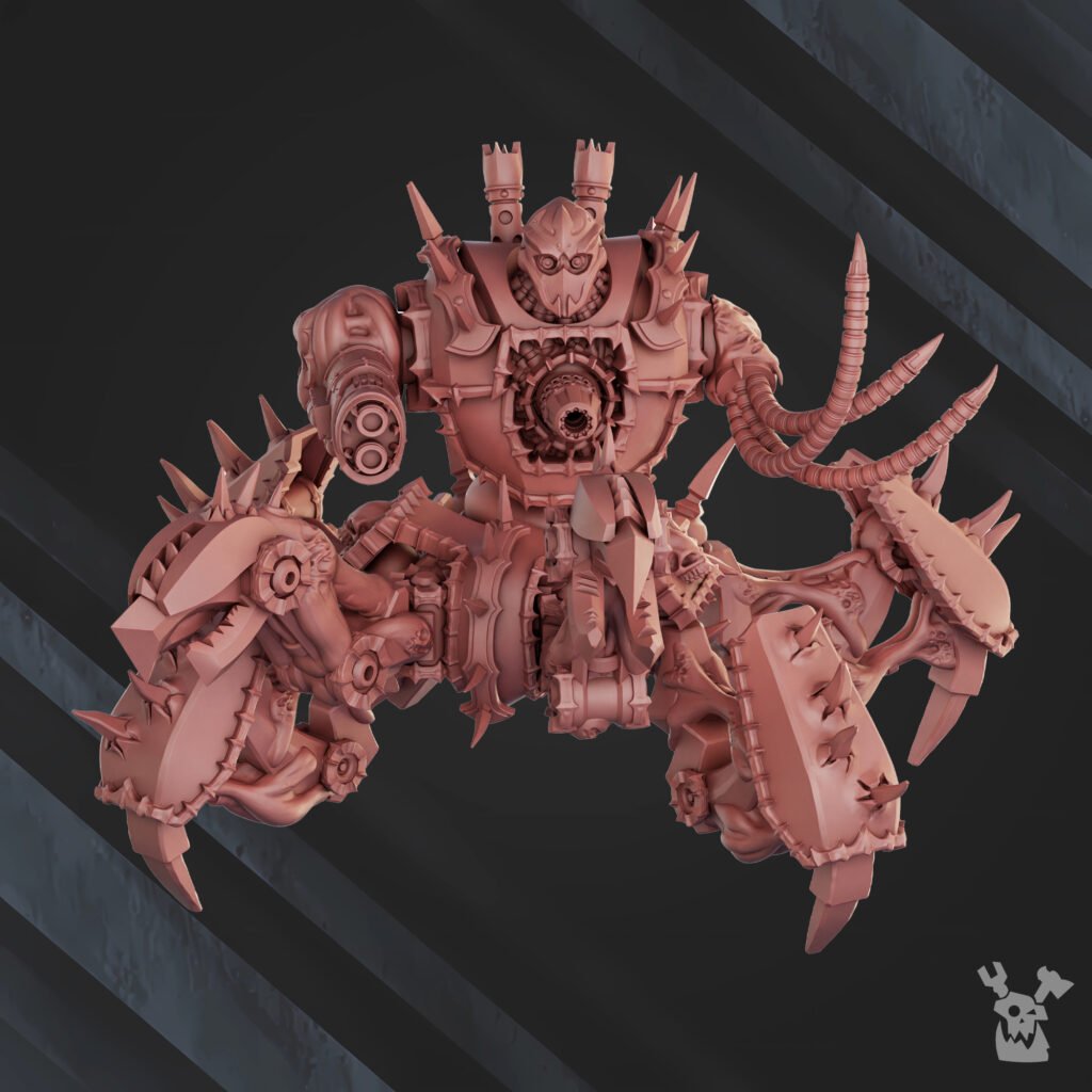 Bloodthirsty Knights Walking Amputation Machine, proxy miniature, 28mm heroic scale unpainted resin, view 5