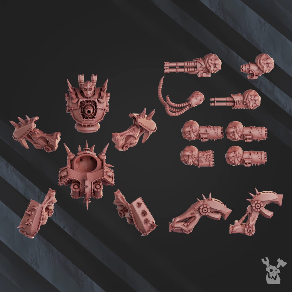Bloodthirsty Knights Walking Amputation Machine, proxy miniature, 28mm heroic scale unpainted resin, view 6