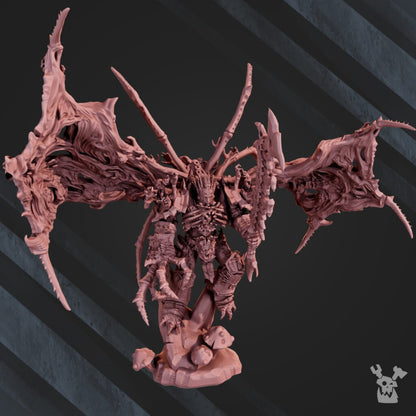 Plague Knights Avatar With Wings, proxy miniature, 28mm heroic scale unpainted resin