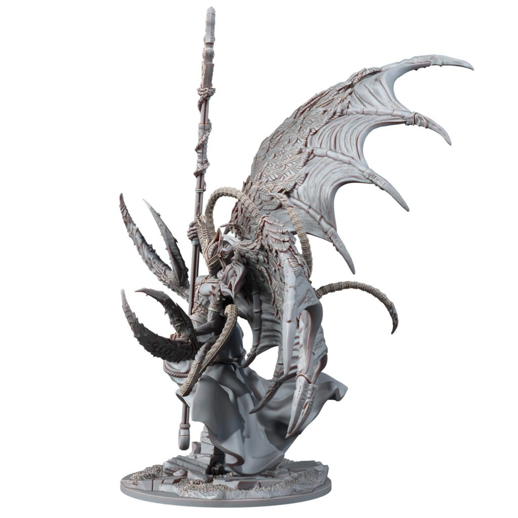 Plague Knights Daemon Of Corruption, proxy miniature, monster, 28mm heroic scale unpainted resin, view 3