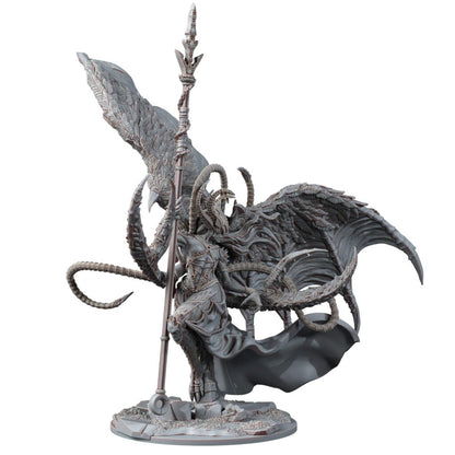 Plague Knights Daemon Of Corruption, proxy miniature, monster, 28mm heroic scale unpainted resin, view 6